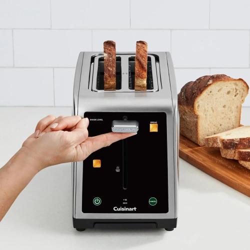 Cuisinart SimpliTouch XL 2-Slice Toaster – Extra-Wide Slots, Touchscreen Controls, 7 Shade Settings, Bagel & Reheat Functions, Stainless Steel NEEDS CLEANING
