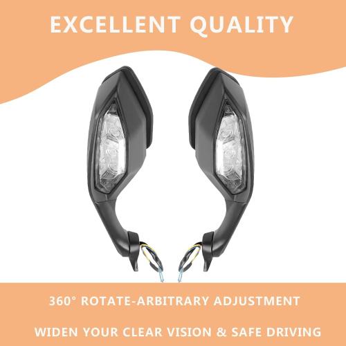 Offroad Rear View Side Mirror Adjustable Motorcycle Side Rearview Mirrors Replacement for Yamaha YZF R1 2015-2025 R6 2017-2022 R1S 2016-2018 R1M 2016-2025