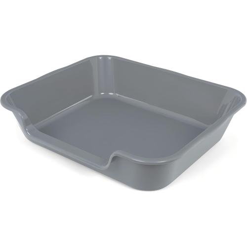 1 Pack of Extra Large Cat Litter Box (ABS Material), Low Entry Senior Litter Pen for Geriatric Kitty Big Cats, Jumbo Pet Safe Litter Boxes Tray for Indoor Pets Potty (Gray, 24 L x 20 W)