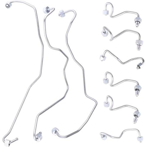 9PCS Engine Injector Lines, Compatible with 2014-2019 Dodge Ram 1500 Jeep Grand Cherokee V6 3.0L EcoDiesel Diesel Injector Set - High Pressure Fuel Lines