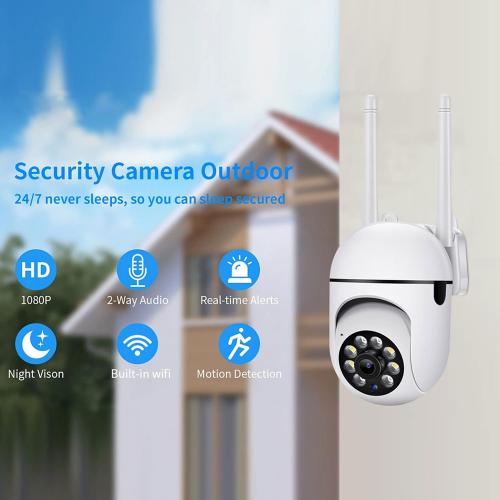 ciciglow Wireless Security Camera, 1080 HD WiFi Surveillance Camera, Night Vision, 2 Way Talk, Motion Detection, SD Card Storage, Home Security Camera