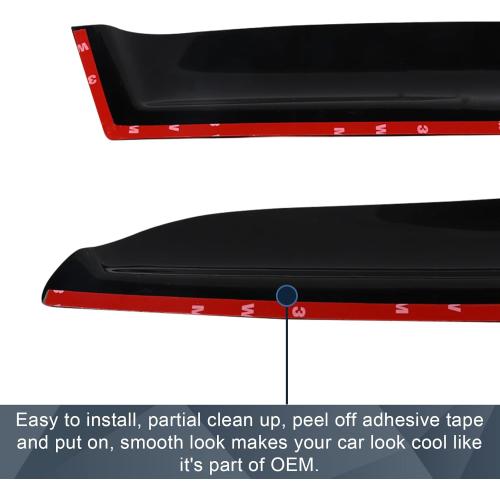 in-Channel Rain Guards Compatible with 2023 2024 2025 2026 Chevy Colorado and GMC Canyon Window Visors Side Window Deflectors