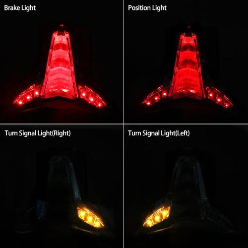 LED Tail Light Integrated Brake Stop Turn Signal Light Smoked Lens For KAWASAKI 2024-2025 ZX-6R(636)/zx6r krt edition For KAWASAKI 2021-2025 ZX-10R & ZX-10RR