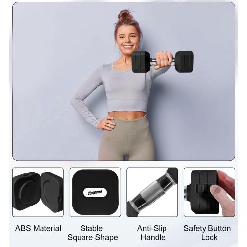 15LB 20LB 50LB Adjustable Dumbbell Set, 4 in 1 Free Weights Dumbbells Set for Women Men Hand Weights Sets Adjust Dumbbell Weight Sets for Home Gym Exercise Workout Strength Training Equipments