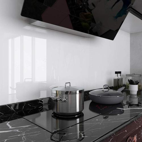 Glossy Wallpaper White Contact Paper Decorative Self Adhesive Counter Top Covers Removable Wallpaper Peel and Stick Countertops for Kitchen Cabinets Shelf Drawer Liner Desk Dresser