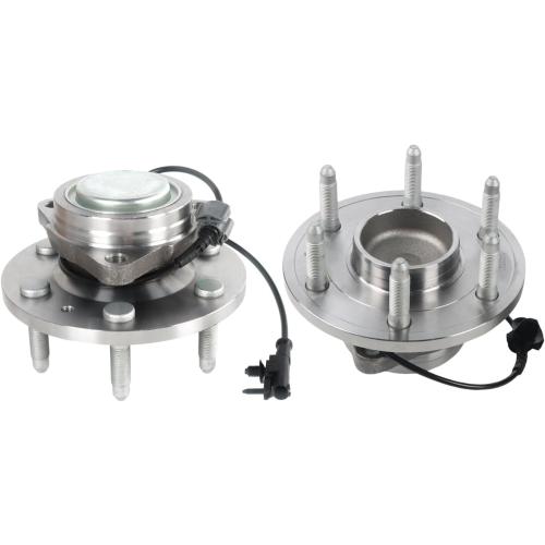 515097 Front Wheel Bearing Hub Assembly 6 Lugs w/ABS 2Pcs Fits for Cadillac Escalade 07-14, Chevy Avalanche Silverado 07-13/ Suburban Tahoe 07-14, GMC Sierra 07-13/ Yukon 07-14 OE SP450303