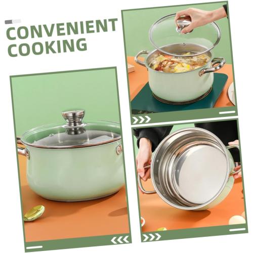 Mobestech Stainless Steel Stock Pot with Lid Heavy-Duty Cooking Pot for Soup and Stew Large Capacity Induction-Compatible Kitchen Cookware