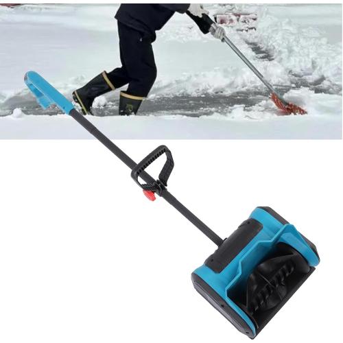 Electric Snow Blower, Cordless Snow Removal Shovel, 600W Brushed with Leaves for Deck Terrace Sidewalk Step, Battery Powered Snow Blower for Effortless Snow Clearing