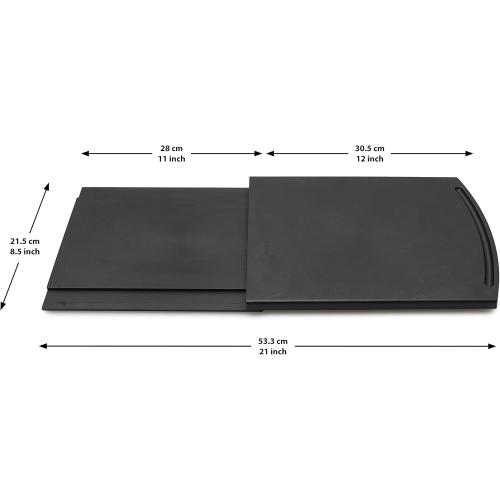 Sliding Kitchen Counter Caddy (2 Pack). Made of Durable ABS. Countertop Storage Sliding Tray - For Blender, Toaster, Kitchen Appliances. Dishwasher Proof. Includes large 'microfibre' Cloth