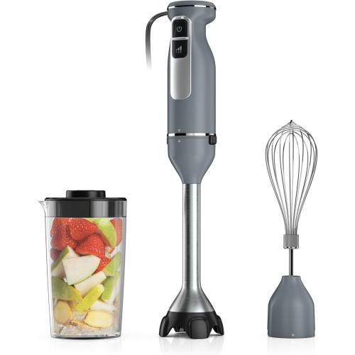 Power Duo Immersion Blender, 650-Watt Motor with 3 Speeds, Handheld Blender and Whisk for Soups, Sauces, and Smoothies