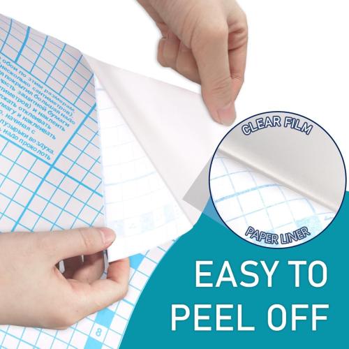 Chell 2 Pack Clear Contact Paper Roll for Books, 17.5in x 5ft Clear Self Adhesive Book Cover Paper Protector