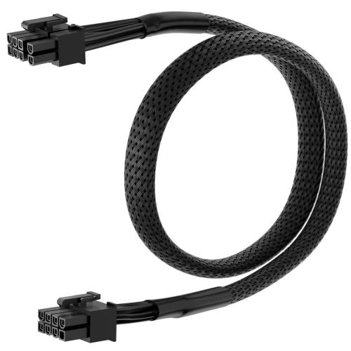 PCIe Cable for MSI Power Supply, PCIe 8 Pin Male to 6 2 Pin GPU Male, 18AWG Modular PSU Power Cable for MSI MAG A750GL A850GL ATX3.0, Braided 25.6in (65CM)