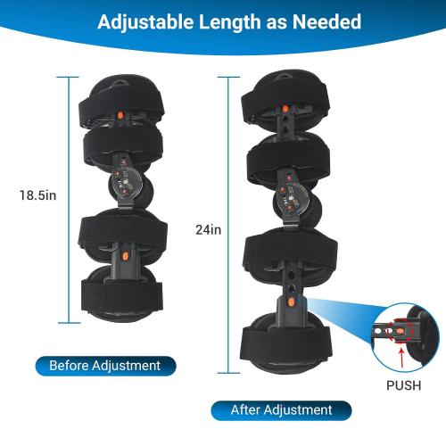 Hinged ROM Knee Brace,Unloader Knee Brace,Knee Immobilizer Brace,ACL, MCL and PCL Injury, Adjustable Orthopedic Support Stabilizer After Surgery, Women and Men-Multi-Angle Adjustment