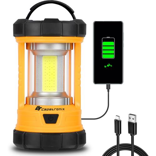 CT CAPETRONIX Camping Lantern, 3200LM Bright Camping Light, 4600mAh Rechargeable LED Lantern for Power Outages, 5 Light Modes Camping Lamp for Fishing/Hurricane/Emergency, Camping Must Haves