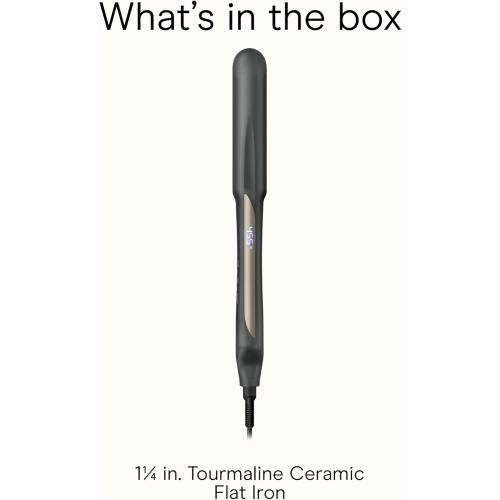 INFINITIPRO BY CONAIR Tourmaline Ceramic Flat Iron, 1 1/4-inch Digital Hair Straightener