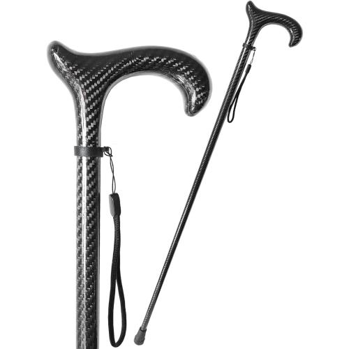 Carbon Fiber Walking Cane for Men & Women - Ultra-Lightweight & Durable Stylish Cane for Seniors & Adults, 37.8 Inch One-Piece Full Carbon Fiber Decorative Cane