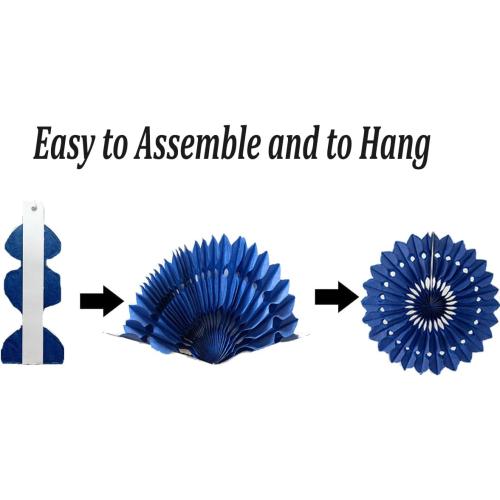 12pcs 6'' 8'' 10'' Paper Fans Decorations Hanging Paper Fans Set Red Party Paper Honeycomb Fans Decorations for Party Birthday Wedding Events Accessories