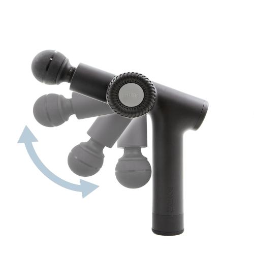 R2pro Massage Gun with Heated Head, 6X Heads, Extension Handle, Articulating Arm - Powerful High Intensity Deep Tissue Massager for Back, Neck, Legs, Whole Body, Muscle Recovery, Rechargeable
