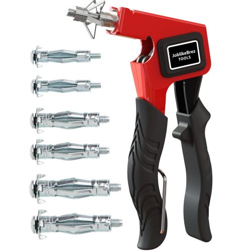 Molly Bolts for Drywall Plaster Walls (0.12-1.28), 34 PCS in 3 Sizes, Heavy Duty Hollow Wall Anchors with Setting Tool, Perfect for TVs, Curtain Rods, Mirrors, Towel Racks, Up to 55 lbs