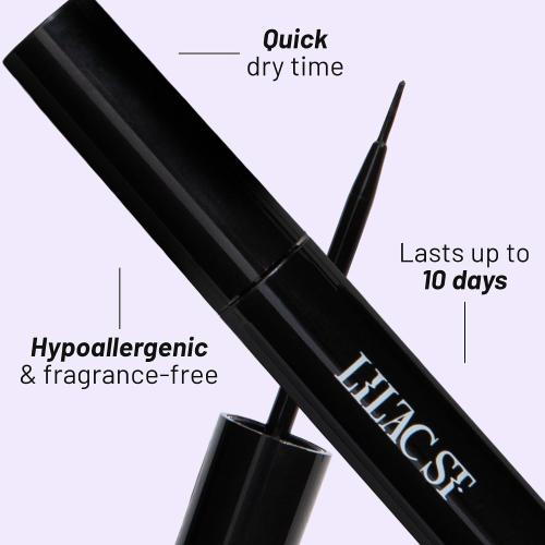 Lilac St - Lock-It-Bond (Black) - Beginner Lash Cluster Glue - Brush Tip Applicator - Strong Hold & Easy Removal - Waterproof - Sensitive Eyes Safe - Cruelty Free, Vegan, Women Founded - 0.16 fl oz