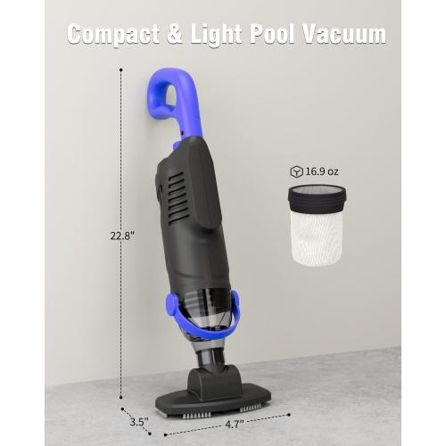 (2026 Upgrade) Little Shark Cordless Pool Vacuum