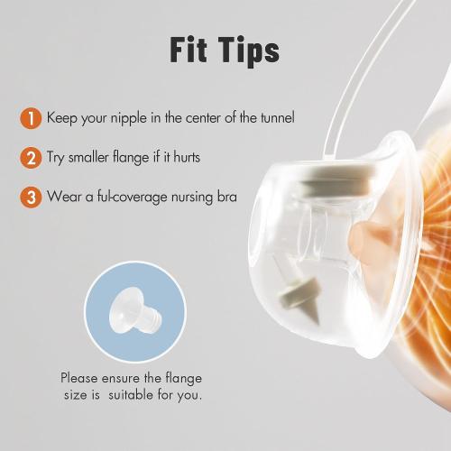 Phanpy Wearable Breast Pump Milk Collector Cup, New Cup Parts, Original Phanpy Breast Pump Replacement Accessories, 24 mm Flange and 20mm Insert Included, 15 oz / 420 ml, 2 Piece