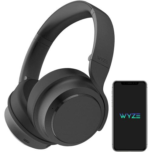 Wyze Headphones Noise Cancelling, Wireless Over Ear Bluetooth Headphones with Mic, Alexa Built-in, HiFi Sound, Transparency Mode for Travel Home Office, Custom EQ via Wyze App