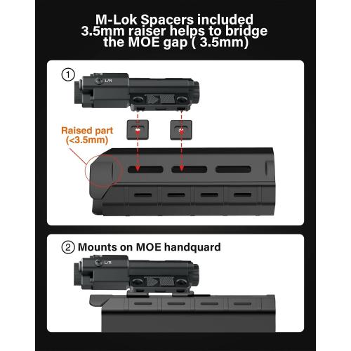 Mlok Picatinny Mounted 940nm IR Illuminator Flashlight IR Laser Combo for Night Vision Scope, Rechargeable Infrared Scope Hunting Light for Night Vision Optics (Must be Used with Night Vision Devices)