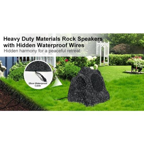 STUDIOFINIX 6.5 Inches Bluetooth Rock Speakers Outdoor Waterproof Patio, 400W Powerful Bass & All Weather, for Backyard,Garden Pool,BBQ, Porch,Patio(Pair)