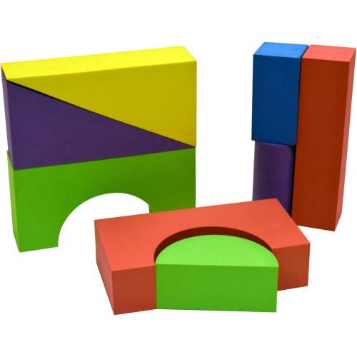 Giant Foam Building Blocks, Building Toy for Kids, Ideal Blocks Construction Toys for Toddlers, 50 Pieces Different Shapes and Sizes, Waterproof, Bright Colors, Safe, Non Toxic