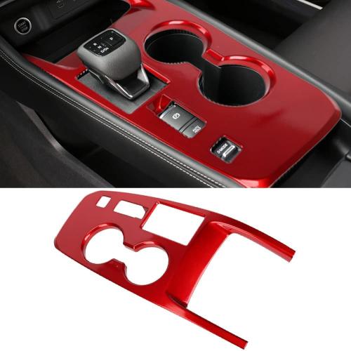 XITER Red Car Gear Shift Knob Console Panel Cover Central Consoles Shift Boots Knobs Frame Interior Trim for Nissan Rogue 2021 2022 2023 2024 2025 2026-without Media Drive Control Knob