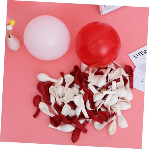 100pcs Valentine’s Day Latex Balloons Red and White 10-inch round Party Decorations for Holiday Events and Wedding Celebrations Random Color
