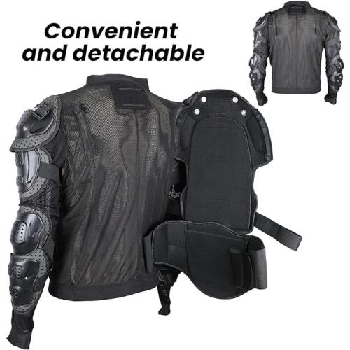 Medium Motorcycle Protective Jacket Full Body Armor Protection Dirt Bike Gear ATV Protective Safety Gear Riding Racing Armor Motocross Protector Jacket Men Women For Off-Road Motorbike Cycling Skiing Skating