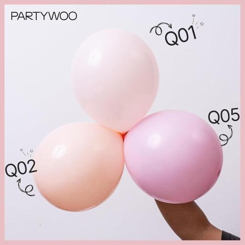 PartyWoo Light Pink Balloons 100 pcs 12 Inch Pastel Baby Pale Blush Pink Latex Balloons for Graduation Wedding Baby Shower Gender Reveal Princess Bachelorette Birthday Party Decorations Pink-Q01