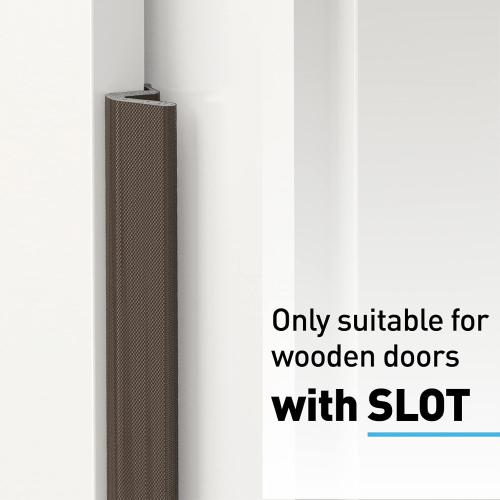 21 Ft Foam Door Weather Stripping,Soundproof Kerf Door Seal Strip - 3 PCS x 86 Inch Q Foam V-Shaped Door Frame Weather Stripping Seal,Card Slot Installation Seals Large Gap (Brown)