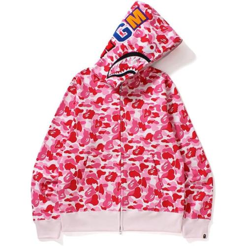 Shark Jaw Camo Jacket Hoodie Shark Mouth Sweatershirt Full Zip Up for Adults(Size M)