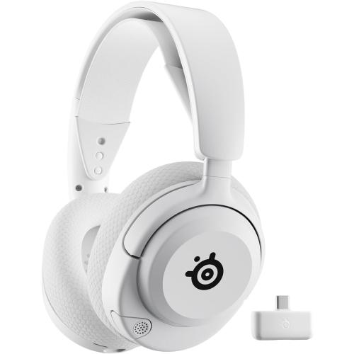 SteelSeries Arctis Nova 5 Wireless Multi-System Gaming Headset — White — Neodymium Magnetic Drivers — 100  Audio Presets — 60 HR Battery — 2.4GHz or BT — Gen2.X Mic — PC, PS5, PS4, Switch, Mobile