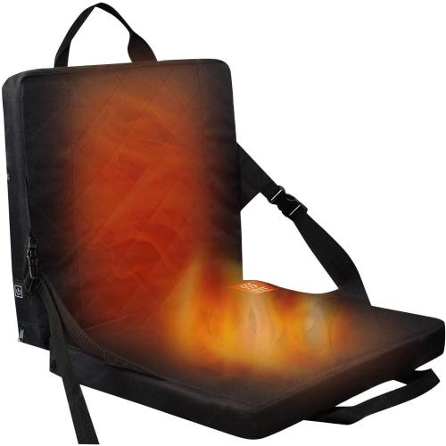 2 pack Upgraded Comfort for Sports Enthusiasts - Portable Heated Stadium Seat Cushion, Extra Wide and Foldable for Bleachers (Power Bank Not Included)