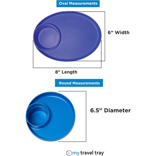 Travel Tray Oval USA Made Extend Your Current Cup Holder to Hold Your Cup Plus A Tray for Snacks, Toys and Accessories. Use in a Car Seat, Booster, Stroller, Golf Cart, Outdoor Chair, Glow