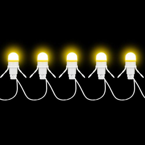 Kingdder Accessory Cord with 5 Led Light Bulb 7.5 Feet Christmas Village Accessories Sets for Christmas Indoor Lamp Cord with Switch LED Light for Holiday Village House Decors Crafts(2 Sets)