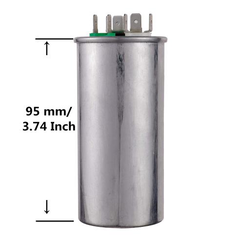 BOJACK 45 7.5 uF 45/7.5 MFD ±6% 370/440 V AC CBB65 Dual Run Circular Start Capacitor for AC Motor Run or Fan Start or Condenser Straight Cool or Heat Pump Air Conditioner