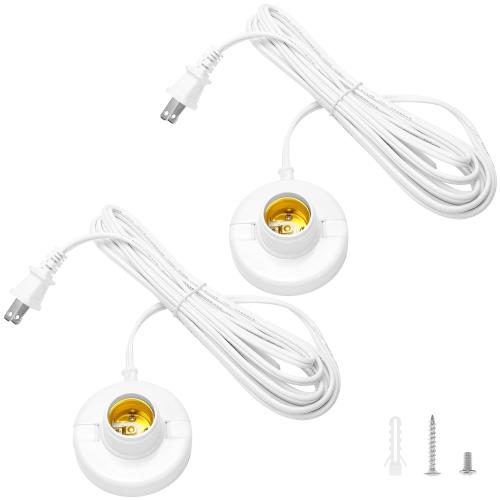 QWORK E26/ E27 Plug-in Lamp Holder