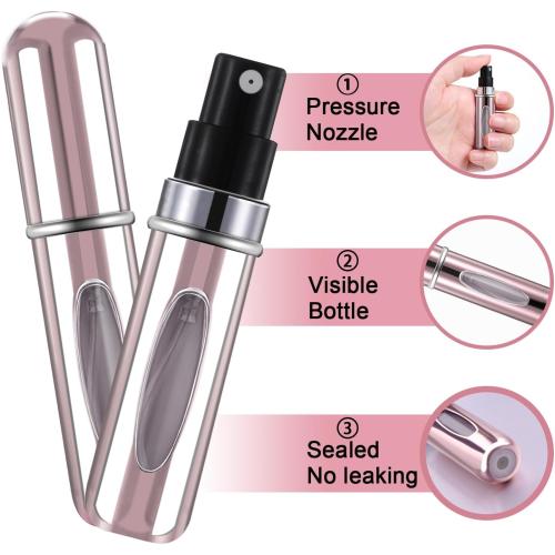 4 Pcs Travel Perfume Bottle Refillable, 5ml Portable Travel Perfume Atomizer Refillable Travel Size Perfume Bottle Atomizer Sprayer for Perfume Travel Accessories for Women Mens