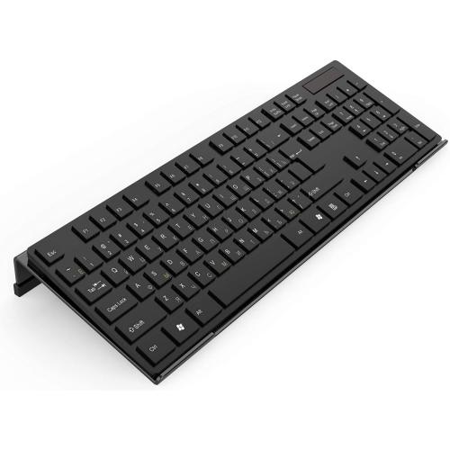 KOTEMON Acrylic Tilted Computer Keyboard Stand for Ergonomic Typing, Keyboard Tray Holder with Silicone Non-Slip Case, Black