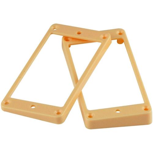 Guitar Humbucker Pickup Ring Curved Flat Bottom Black Yellow White Red Plastic Frame 2pcs Neck Bridge Pickup Cover