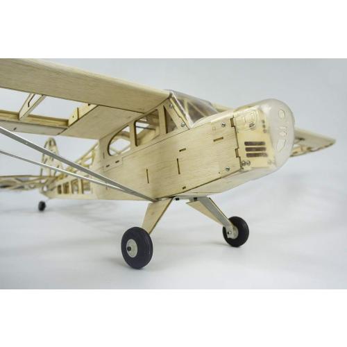 Upgrade Model Airplane Kits Piper Cub J3, 47'' Wingspan Laser Cut Balsa Wood Model Plane Unassembled, DIY Flying Model Aircraft for Adults (KIT Motor ESC Servos Covering Film)
