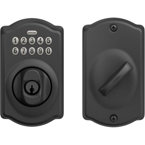 SCHLAGE BE365 CAM 622 Keypad Electronic Deadbolt, Matte Black