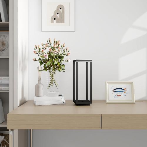 2 Pack Cordless Table Lamp Rechargeable, IP55 Waterproof, 60h Runtime Protable Outdoor Table Lamps, 3 Color Stepless Dimming Battery Powered Table Lamp for Dinner/Restaurant/Bedroom/Cafe