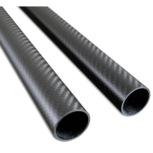 Size 30mmx27mmx500mm,1.5MM 2pcs 30mm Carbon Fiber Tube 30mmx27mmx500mm,1.5MM Wall Thickness 500MM Length,3K roll Wrapped Twill Matte Finish