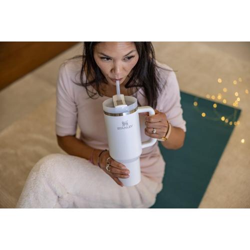 STANLEY Quencher H2.0 Tumbler with Handle and Straw 40 oz | Flowstate 3-Position Lid | Cup Holder Compatible for Travel | Insulated Stainless Steel Cup | BPA-Free | Frost